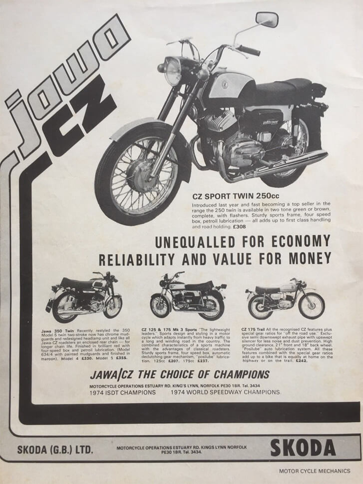 Jawa Motorbikes Vintage Posters